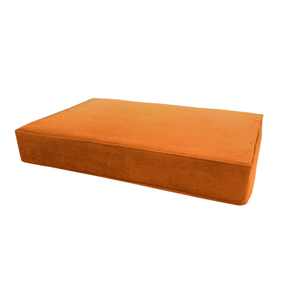 Madison orthopädisches Hundekissen, Velvet, Orange, S, 45 x 55 x 12 cm