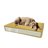 Madison Hundekissen orthopädisch, Velvet, gelb, S, 45 x 55 x 12 cm
