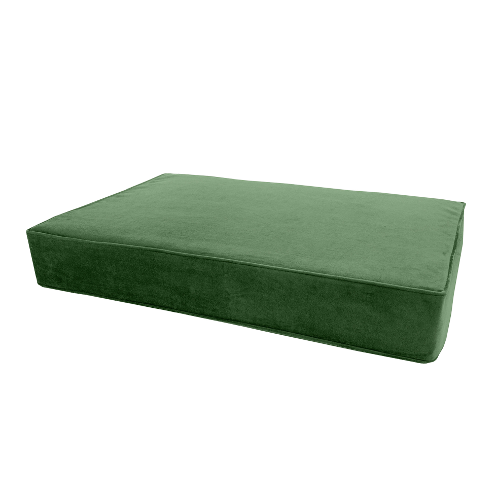 Madison orthopädisches Hundekissen, Memory-Schaum, Velvet, grün, S, 45 x 55 x 12 cm