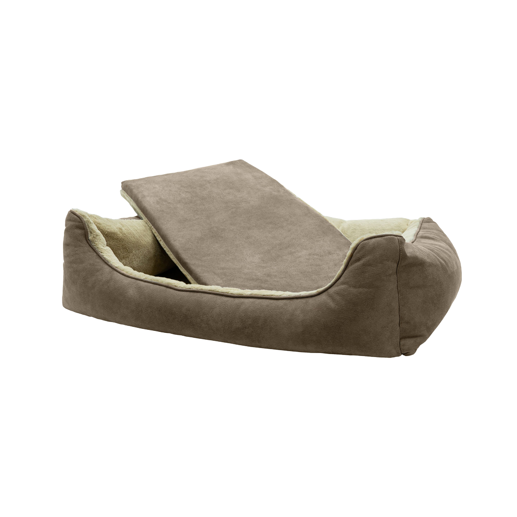 Madison orthopädisches Hundekissen, Memory-Schaum, Velours, taupe, 45 x 55 x 12 cm
