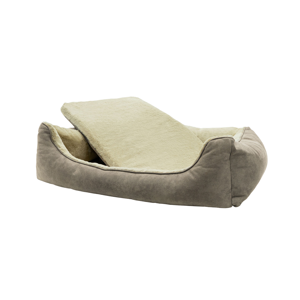 Madison orthopädisches Hundekissen, Memory-Schaum, Velours, taupe, 45 x 55 x 12 cm