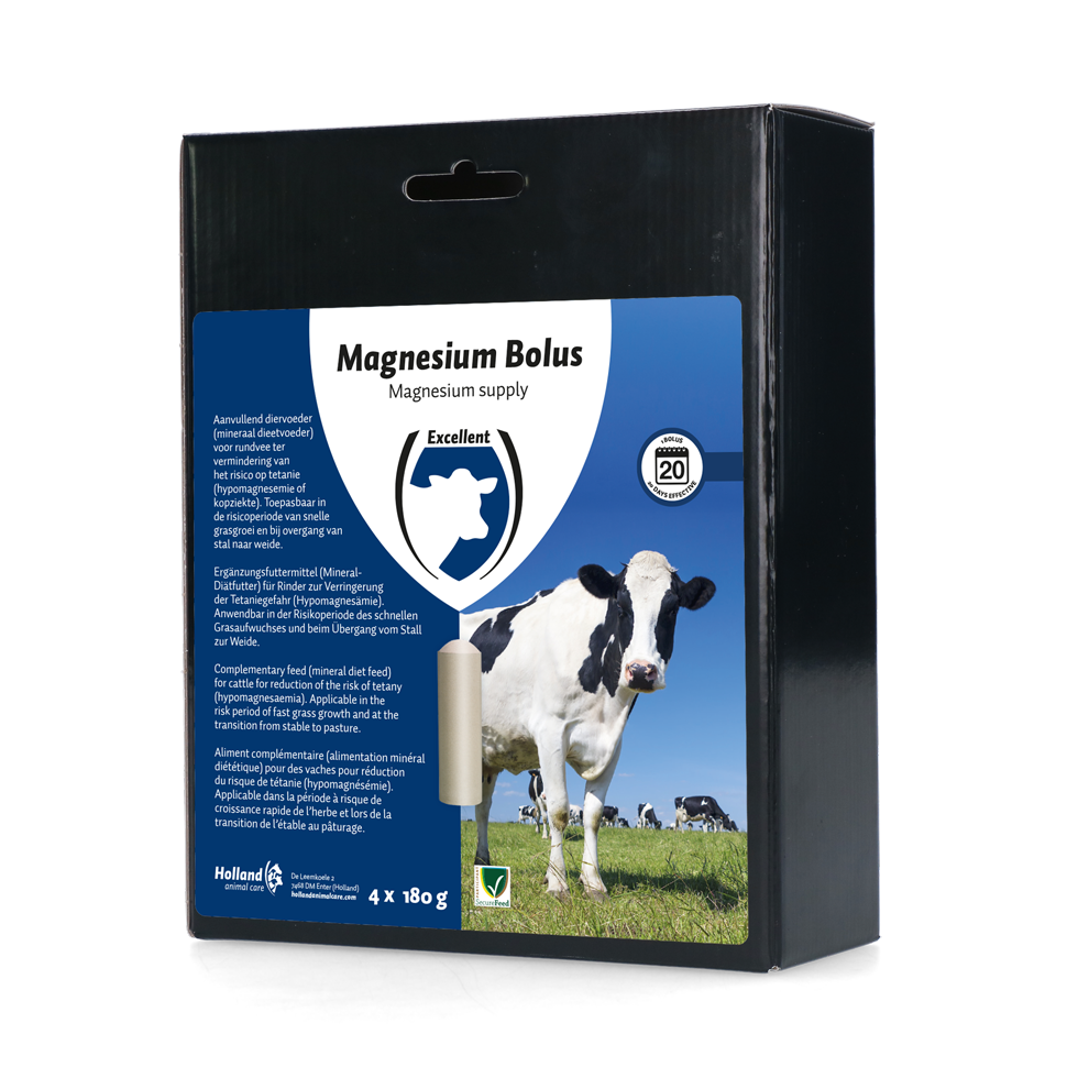 Excellent Magnesium Bolus, Ergänzungsfuttermittel Rinder, 4 x 180 g