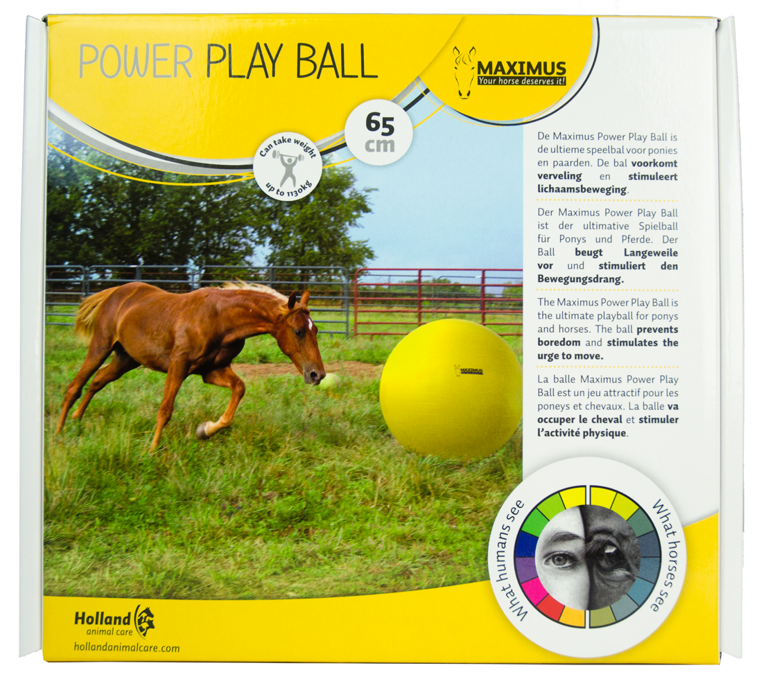 Maximus Spielball für Pferde, Kunststoff, gelb, Ø 65 cm