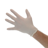 Latexhandschuh, gepudert, lebensmittelecht, Größe M (7-8), 100 Stk