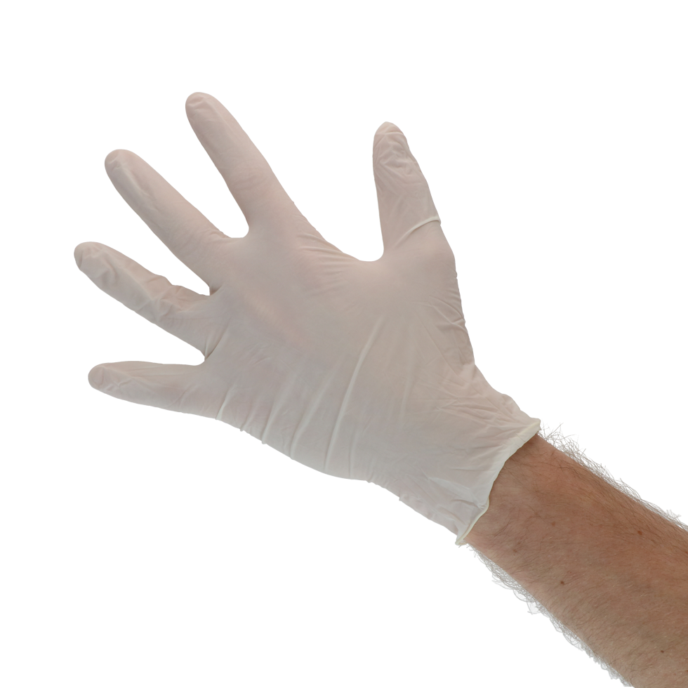 Latexhandschuh, gepudert, Größe M (7-8), 100 Stk