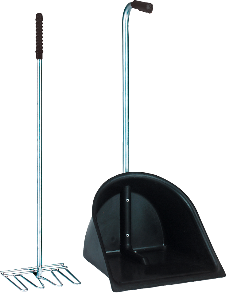 Mistboy Set, Schaufel 78 cm, Forke 85 cm, schwarz