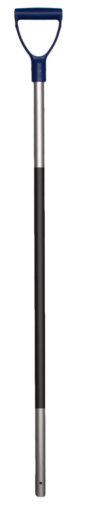 Mistgabelstiel Aluminium, 115 cm, Ø 28 mm, Gummigriff blau