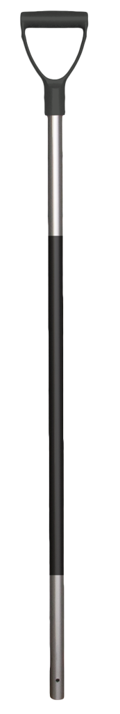 Mistgabelstiel Aluminium, 115 cm, Ø 28 mm, Gummigriff dunkelgrau