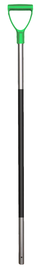 Mistgabelstiel Aluminium, Gummigriff, lindgrüner Griff, 115 cm, Ø 28 mm