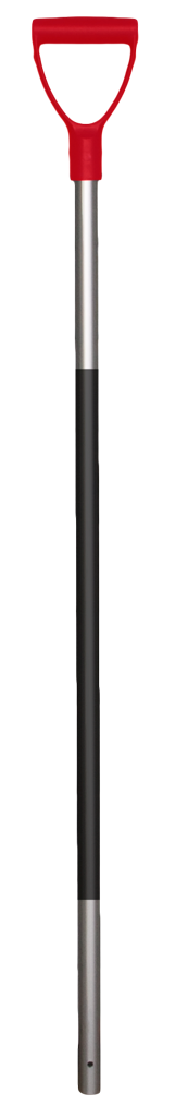 Mistgabelstiel Aluminium, 115 cm, Ø 28 mm, Gummigriff, rot
