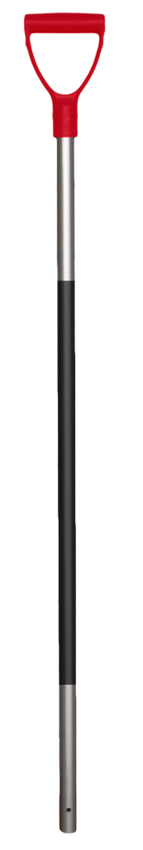 Mistgabelstiel Aluminium, 115 cm, Ø 28 mm, Gummigriff, rot