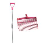 Vplast Dunggabel mit Stiel, Kunststoff, Aluminium, rosa