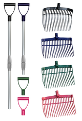 Vplast Dunggabel mit Stiel, Kunststoff, Aluminium, rosa