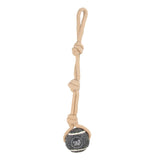 Minus One Hundespielzeug, Tennisball mit Seil, grau