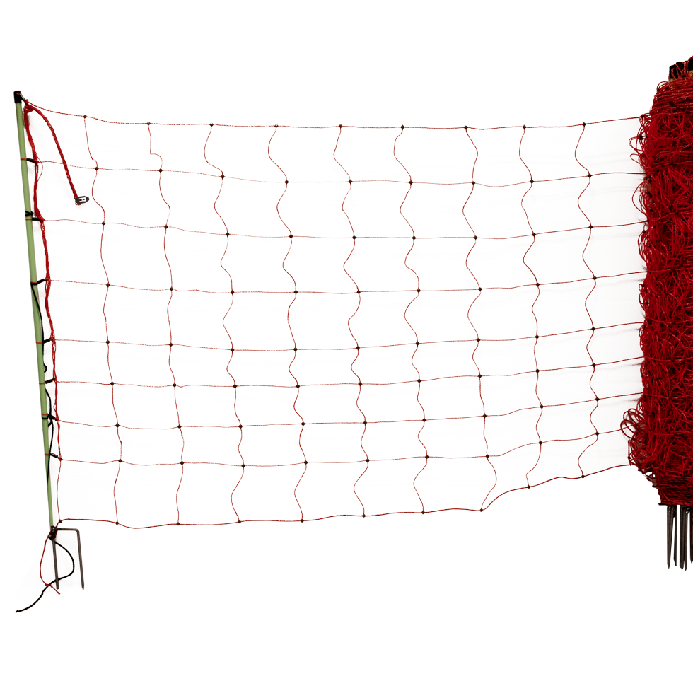 Weidezaunnetz, 106 cm Höhe, 50 m Länge, Doppelspitze, für Schafe und Ziegen
