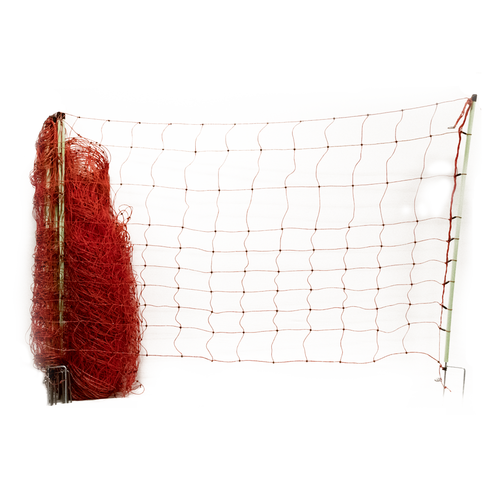 Weidezaunnetz Wolf Jumbo, 120 cm, 50 m, Doppelspitze, für Schafe Ziegen Lämmer