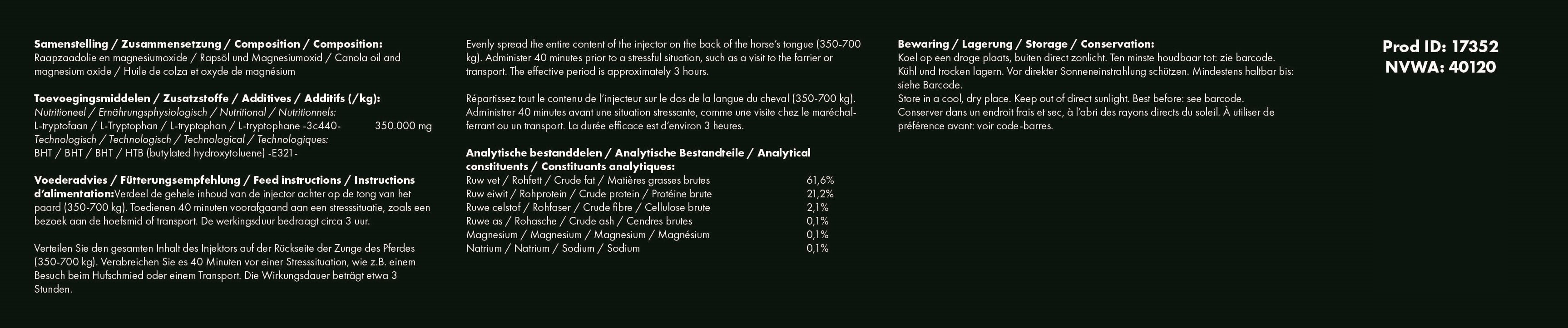 Excellent Horse Beruhigungspaste für Pferde mit L-Tryptophan