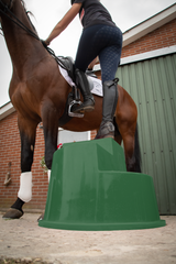 Excellent Horse Aufstiegshilfe, 3 Stufen, grün, Höhe 55 cm, Ø 60 cm