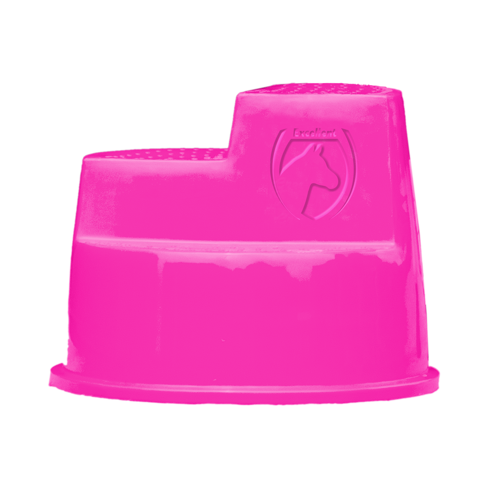 Excellent Horse Aufstiegshilfe, 3 Stufen, rosa, Höhe 55 cm, Ø 60 cm, max. Belastung 120 kg