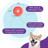 Outward Hound Hundespielzeug Orbee-Tuff Snoop, S, Rot, Ø 9,5 cm