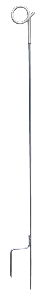 Federstahlpfahl mit Öse, rund, 110 cm, grün
