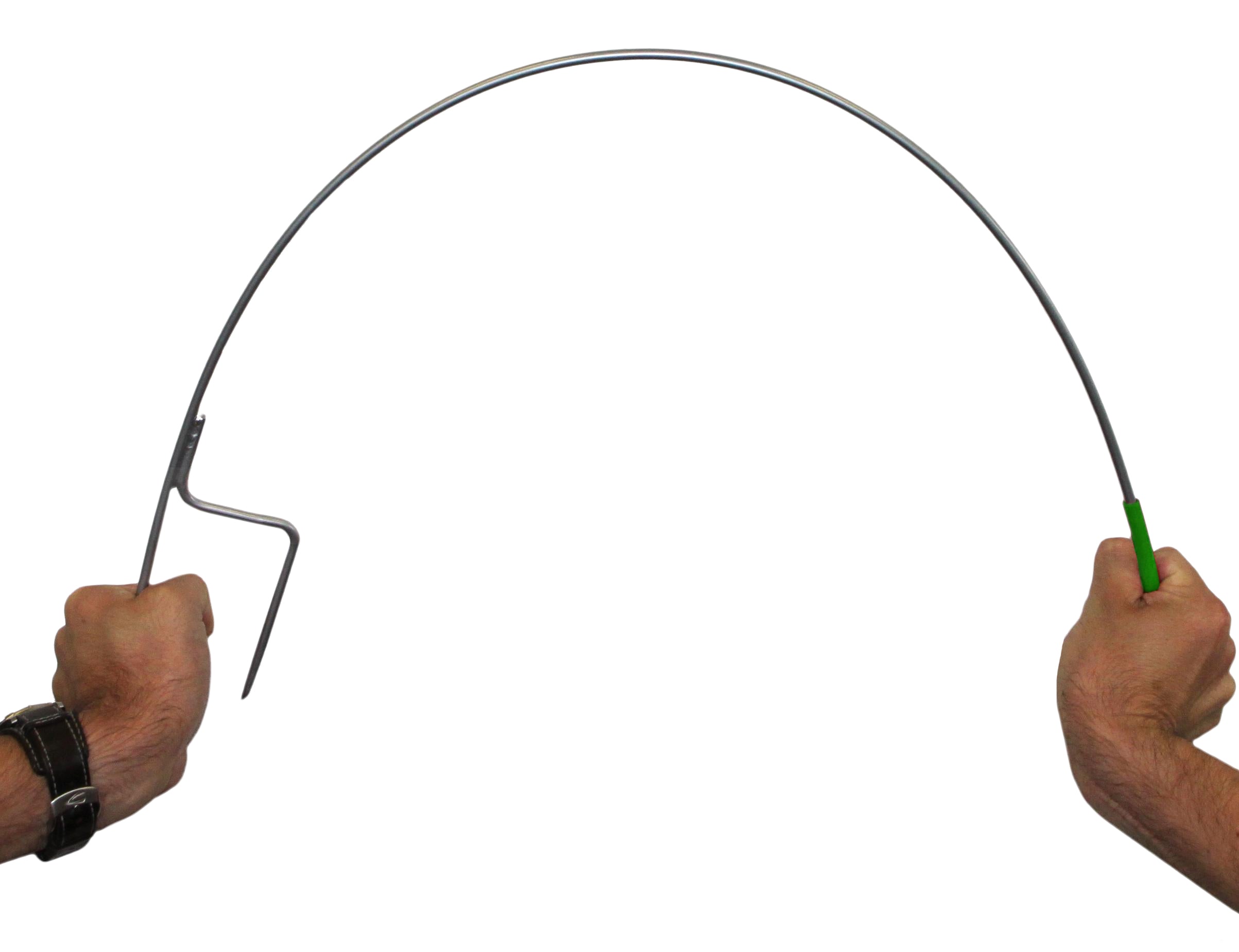 Federstahlpfahl mit Öse, rund, 110 cm, grün