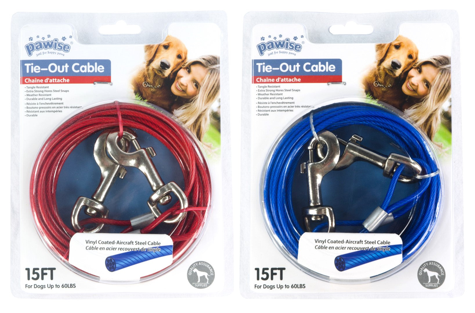 Pawise Anbindekabel, Stahl, Vinyl beschichtet, 5 m