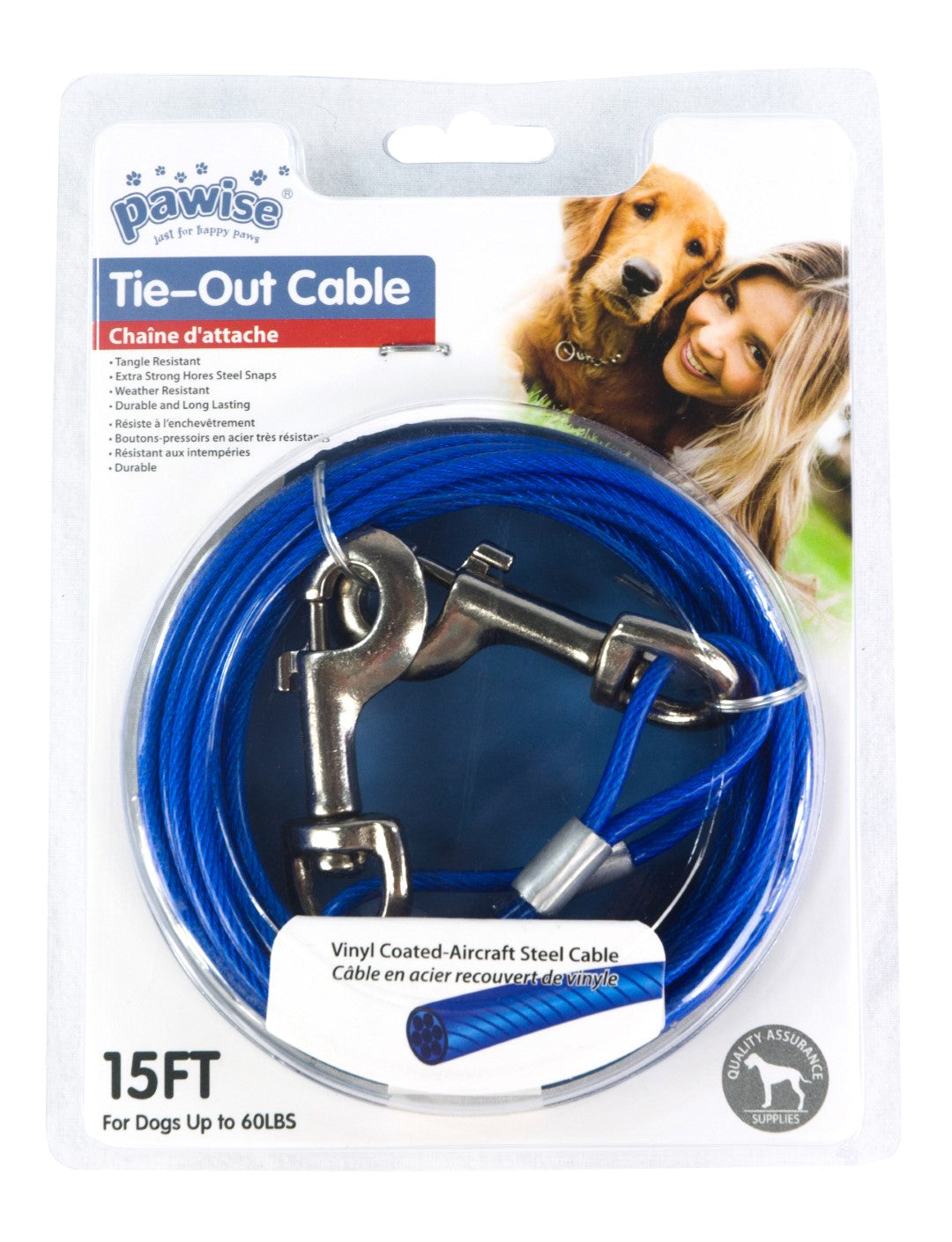 Pawise Anbindekabel, Stahl, Vinyl beschichtet, 5 m