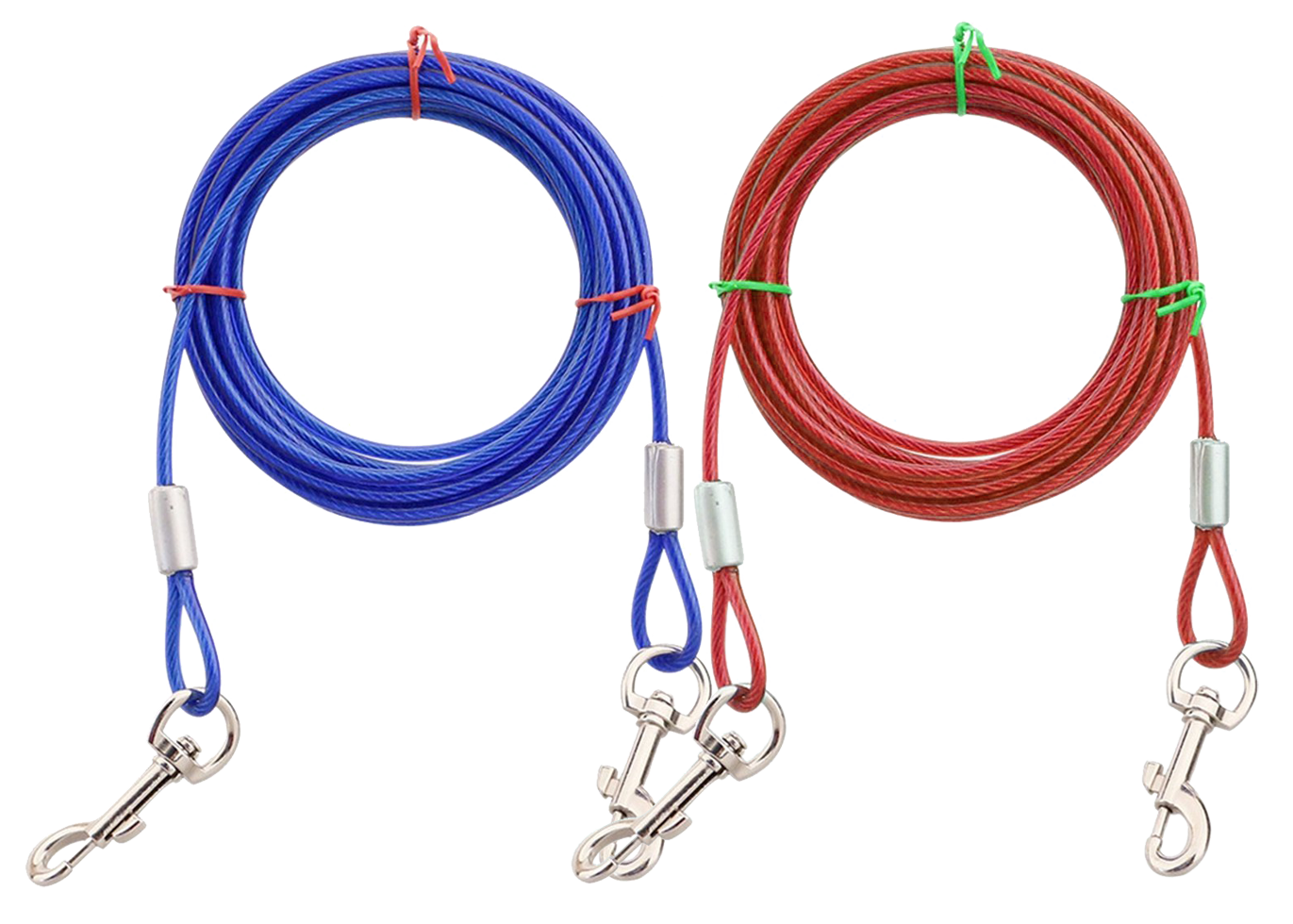 Pawise Anbindekabel, Stahl, Vinyl beschichtet, 5 m