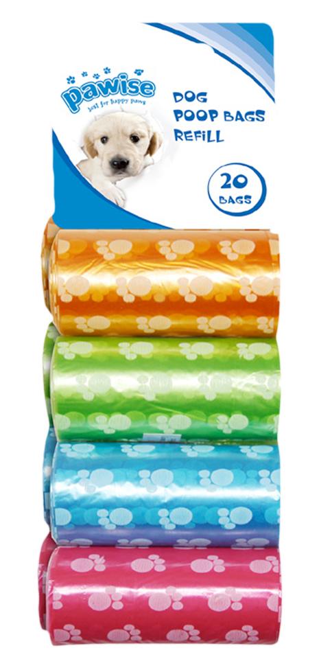 Pawise Hundekotbeutel Nachfüllrollen, 8 Rollen, 160 Beutel