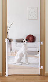 Pawise Hundezaun, transparent, aufrollbar, 86 cm hoch, 160 cm breit