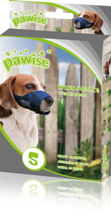 Pawise Maulkorb, Nylon, verstellbar, Größe S, Nacken 18–44 cm, Schnauze 14–22 cm, schwarz