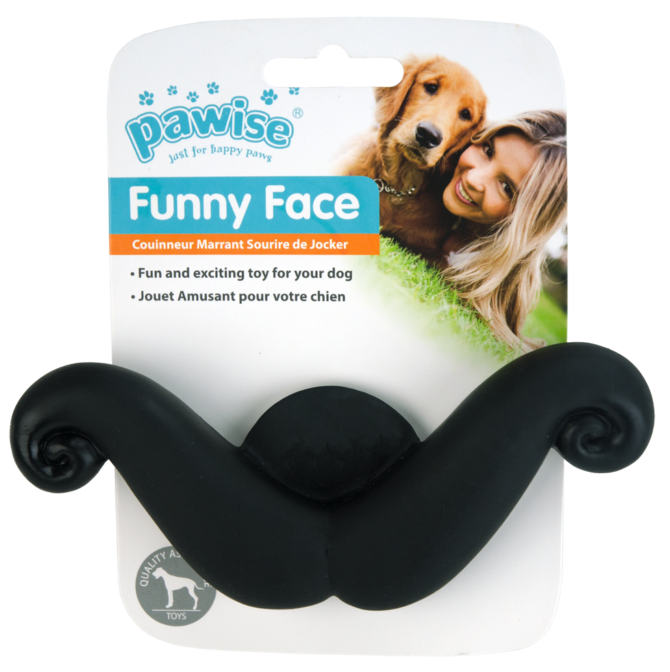 Pawise Hundespielzeug, Mustache, mit Quietscher