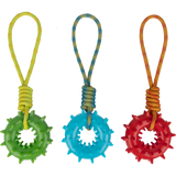 Pawise Hundespielzeug, Kunststoffring mit Stacheln, Seilgriff