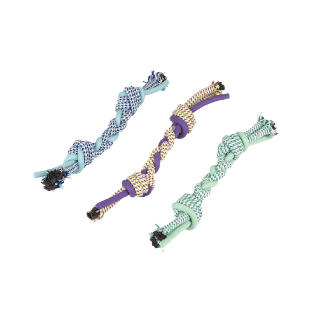 Pawise Hundespielzeug, Knochen-Form, Seil und Kunststoff