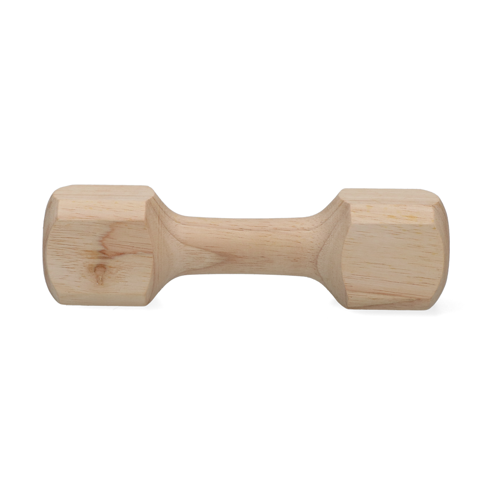 Pawise Apportierhantel Holz, Eiche, schwimmfähig, M, 20 cm
