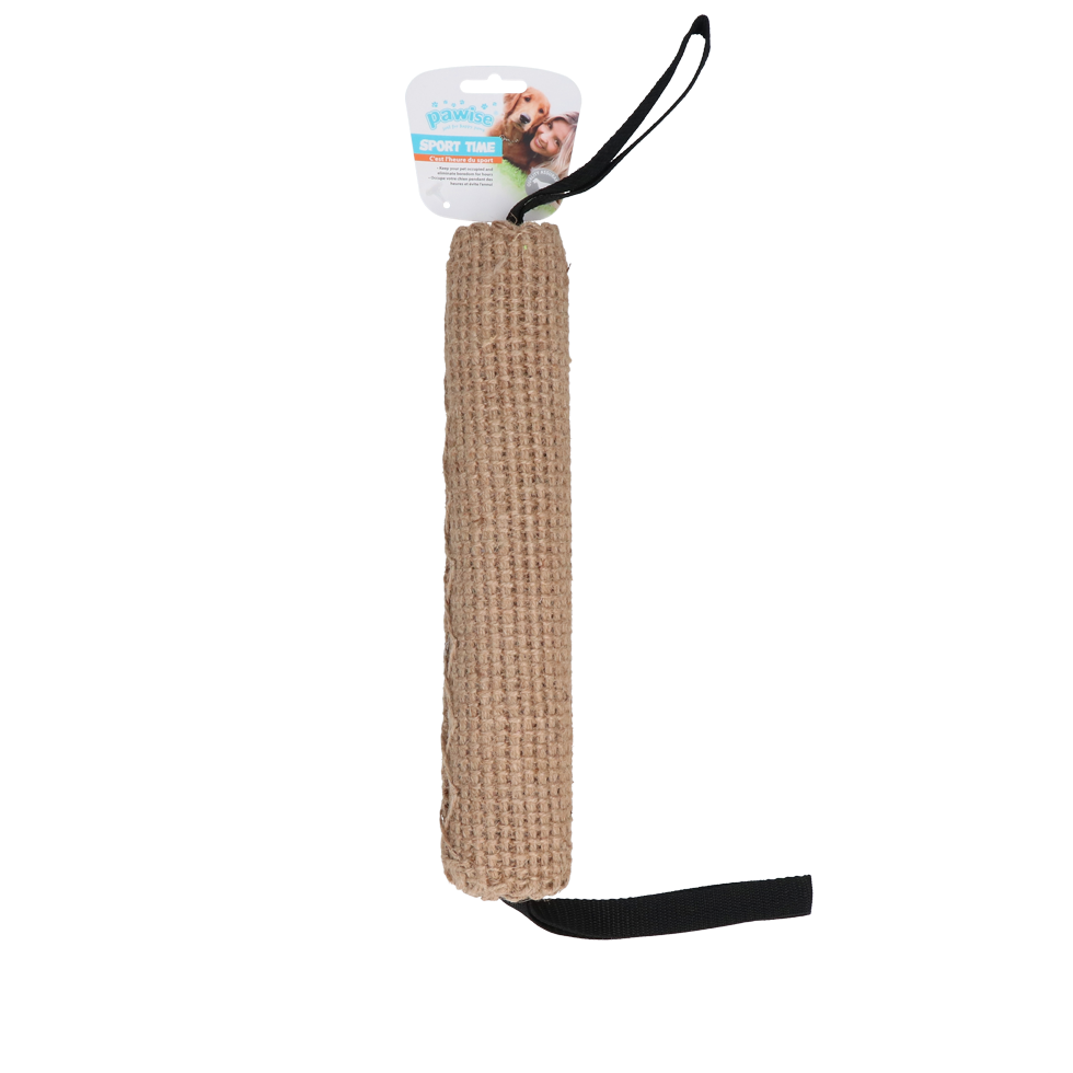 Pawise Beißrolle, Jute, 32 cm, mit Schlaufen