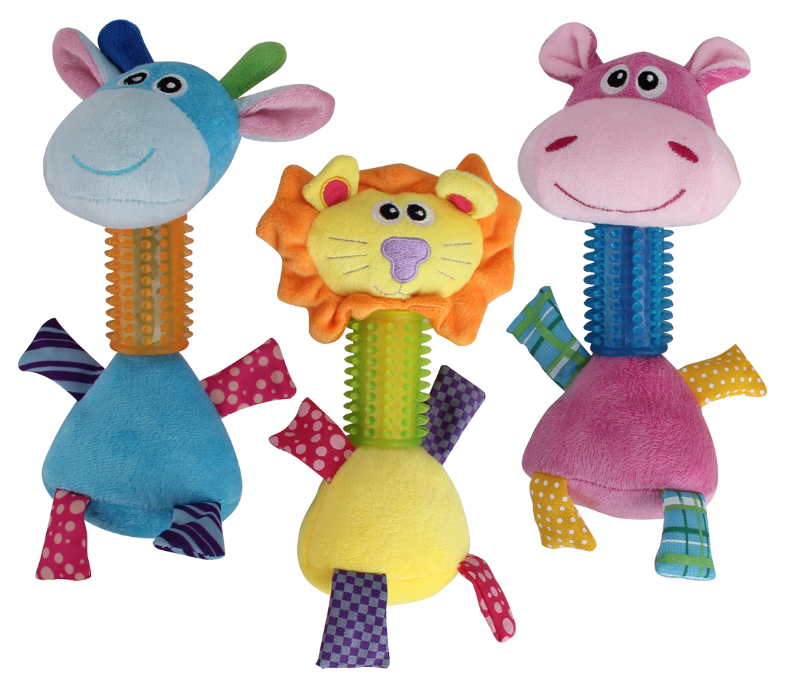 Pawise Welpenspielzeug Giraffe, mit Beißring, 26 cm