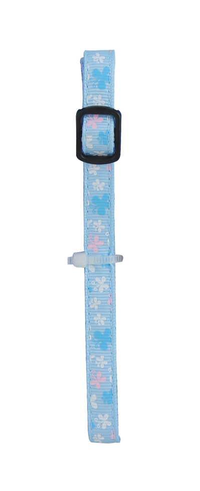 Pawise Katzenhalsband, Nylon, verstellbar, blauer Schmetterling