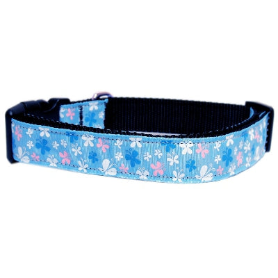 Pawise Katzenhalsband, Nylon, verstellbar, blauer Schmetterling