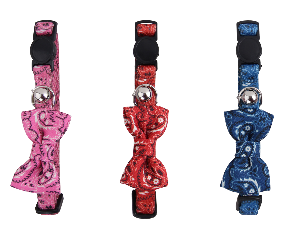 Pawise Katzenhalsband, Schleife, rot