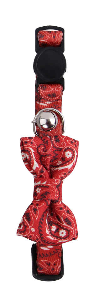 Pawise Katzenhalsband, Schleife, rot