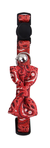 Pawise Katzenhalsband, Schleife, rot