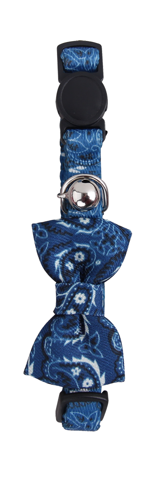 Pawise Katzenhalsband, Schleife, blau