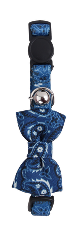 Pawise Katzenhalsband, Schleife, blau