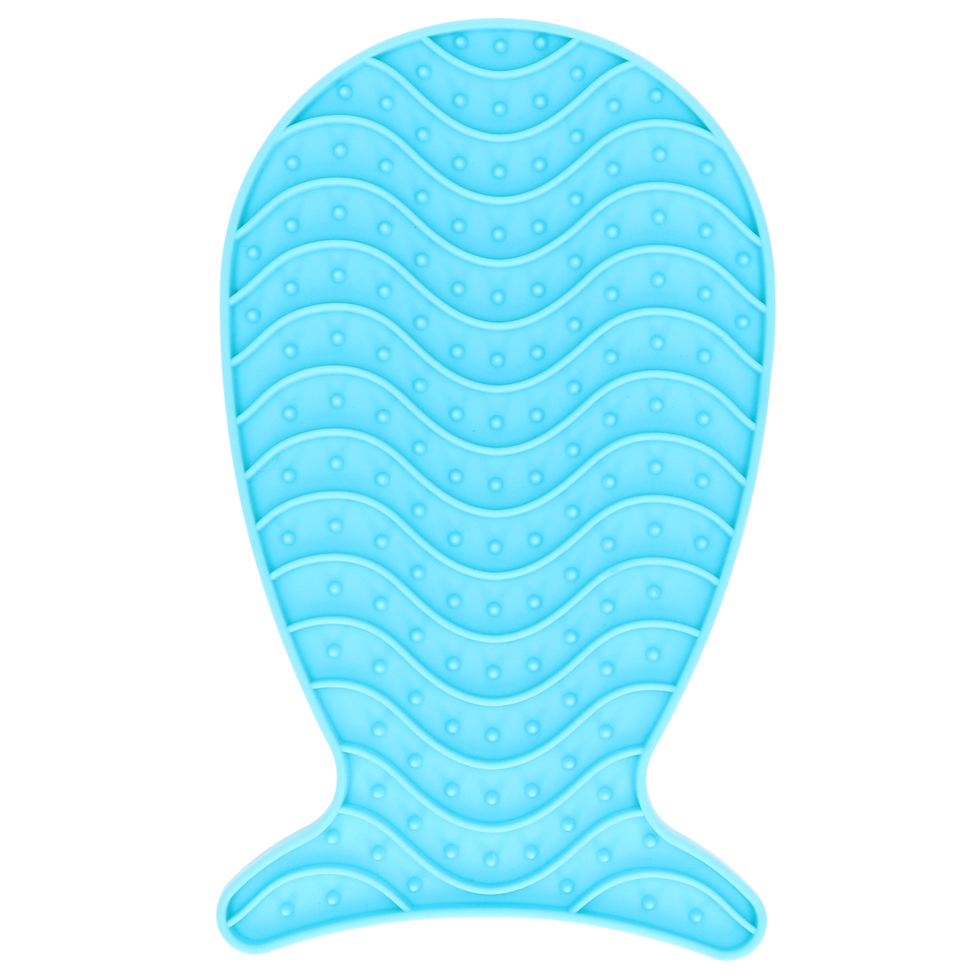 Pawise Leckmatte, Slow Feeder, Fischform, für Katzen, 23 x 13 cm