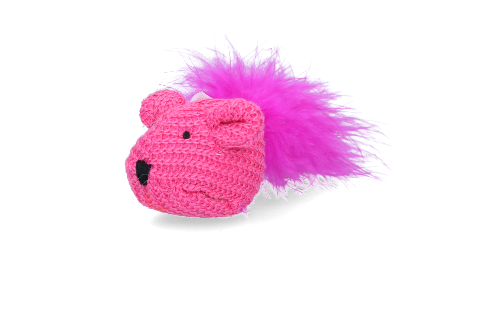 Pawise Katzenspielzeug Maus, Wolle, Catnip, Federn, 14 cm