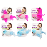 Pawise Katzenspielzeug Fisch, Plüsch, Catnip, Federn