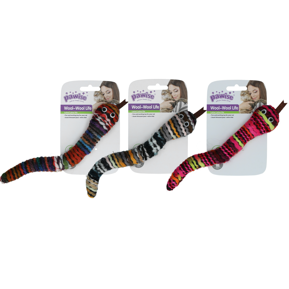 Pawise Katzenspielzeug Schlange, gestrickt, mit Catnip, Quietscher, 23 cm