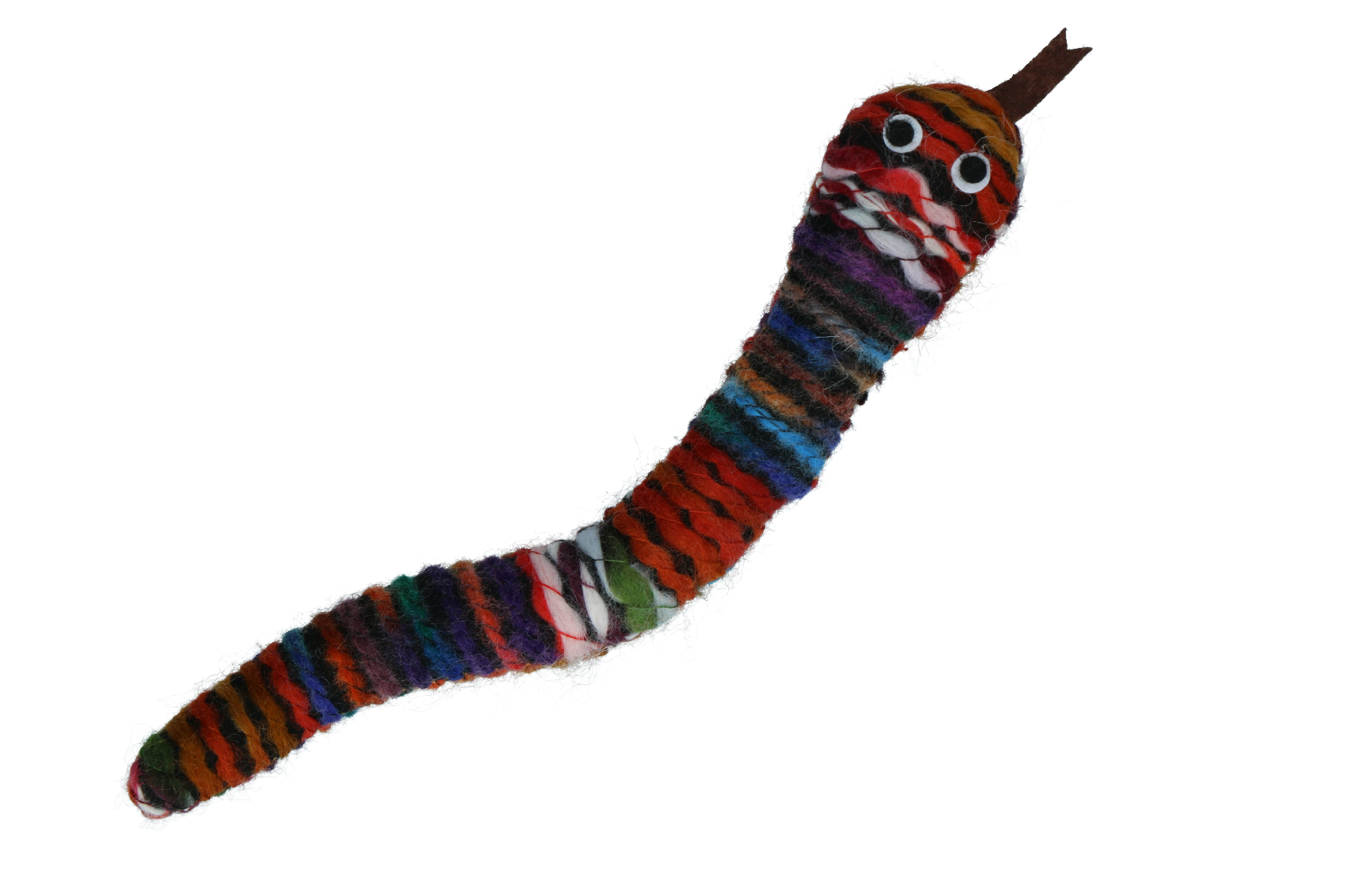 Pawise Katzenspielzeug Schlange, gestrickt, mit Catnip, Quietscher, 23 cm